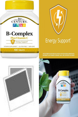 21st Century Healthcare, B Complex Plus Vitamin C, Tablets 100 Count 