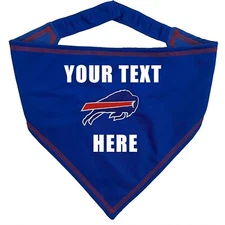 Pets First NFL Personalized Tie Bandana for Dogs & Cats Customizable Dog Bandana