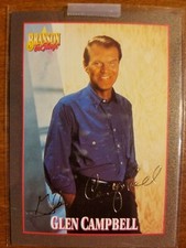 BRANSON ON STAGE 1992 GOLD COUNTRY AUTOGRAPH CARDS ~ #52 ~ GLEN CAMPBELL
