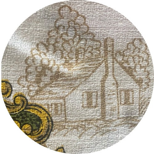 Vtg Barckcloth Fabric Early Colonial AMERICANA Print 9 yds Long x 88in Wide - Picture 11 of 12