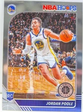 Jordan Poole RC 2019-20 NBA Hoops Premium Stock Chrome Rookie Card #223 Warriors