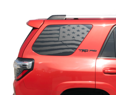 USA Flag & Outdoor Scene Decal For Toyota 4Runner – Fits 2010-2024 TRD PRO Windows