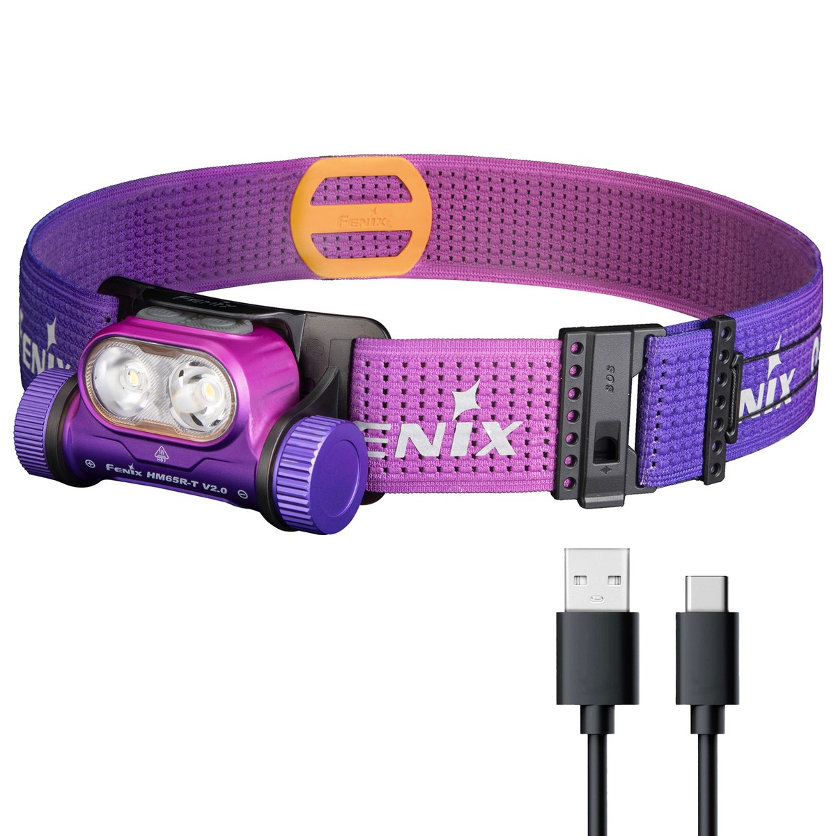 fenix HM65R-T v2.0 Nevel, oplaadbare lichtgewicht hardloop- en buitenhoofdzaklamp | 1600 lumen | 170 m | 300 uur max | bidirectionele klik verstelbare sporthoofdband | witte en warmwitte balken | IP68