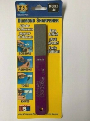 EZE-LAP #LM MEDIUM Diamond Sharpener Knife Sharpening Hone Stone 2'' x 3/4''  USA 