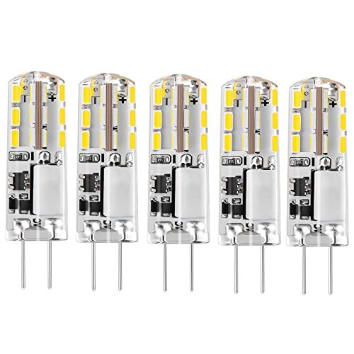 I-SHUNFA - Lampadina LED G4, 12 V, luce bianca fredda, 6000 K, 1,24 W, (V5U)