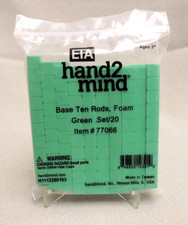 Math Manipulatives Base 10 - Rods of 10 - Math Home Schooling FOAM - Homework