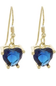 Authentic Argento Vivo Gold Plated Sterling Silver & CZ Heart Drop Earrings NIB $68