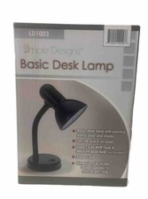 Simple Designs Basic Desk Lamp - Flexible Neck - New in Box FREE SHIPPING