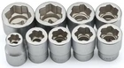 Draper Expert 9 Piece 3/8 Drive Socket Damaged Nut & Bolt Remover Undo Set 41482