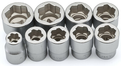Draper Expert 9 Piece 3/8 Drive Socket Damaged Nut & Bolt Remover Undo Set 41482