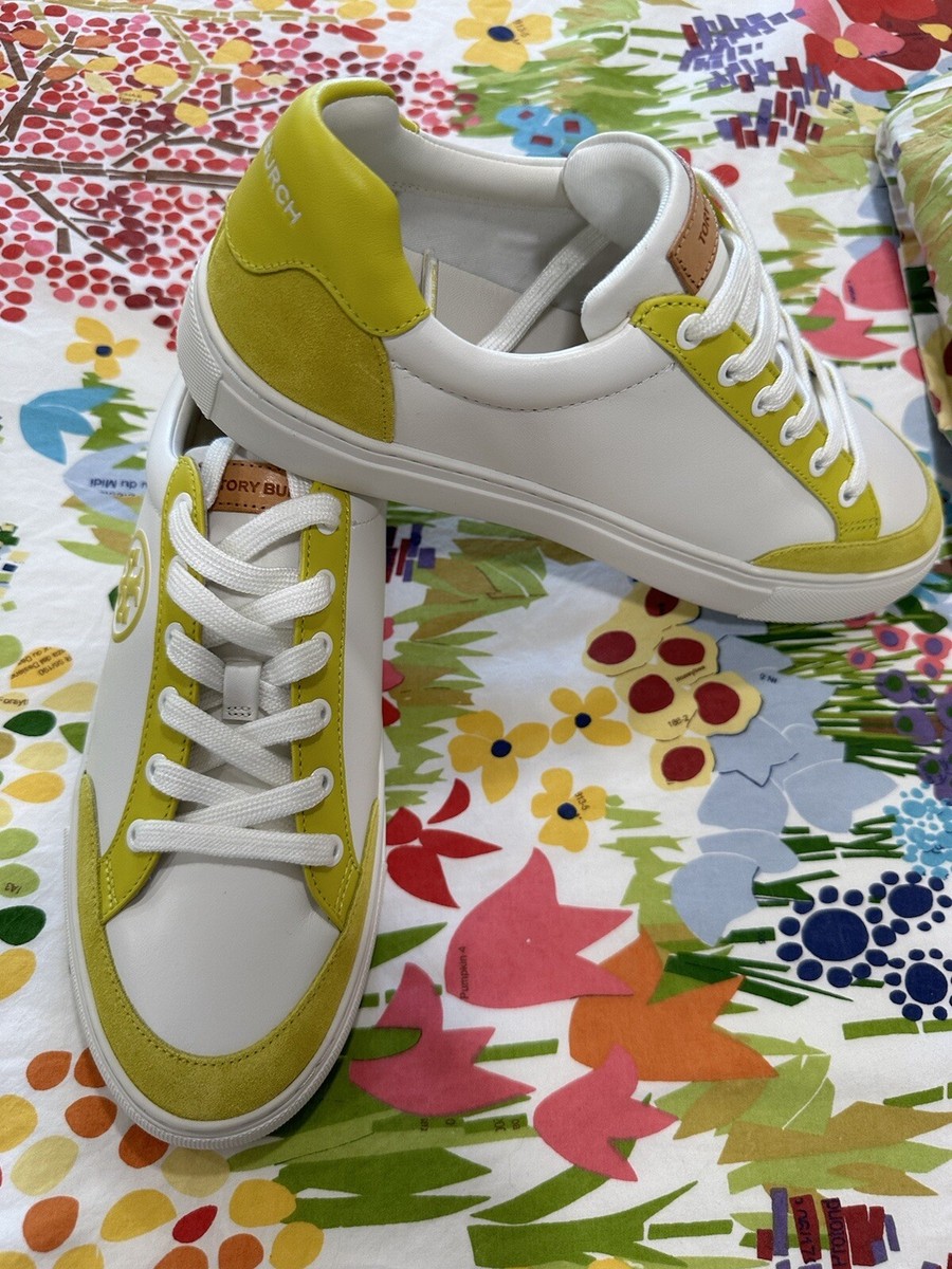 Tory Burch Color Block Signature T-Logo Leather Sneaker