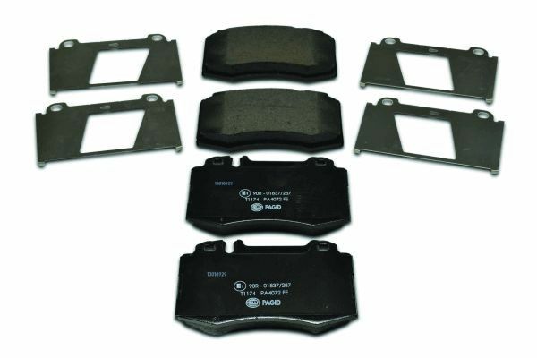 Hella 8DB 355 008-691 Bremsbelagsatz, Scheibenbremse FüR MERCEDES-BENZ-image