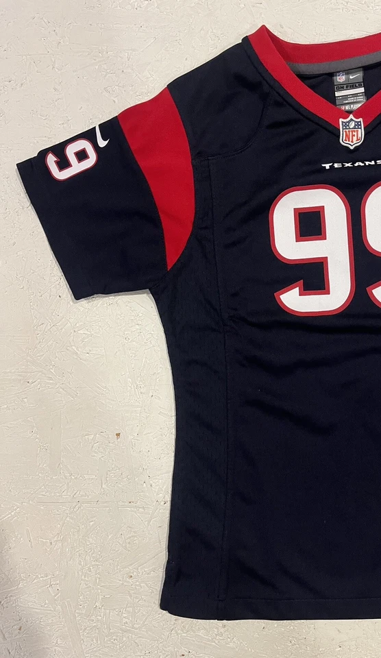 耐克 #99 JJ 瓦特休斯顿德州人在球场上 NFL 足球球衣儿童 14 码 — 第 3/4 张图片
