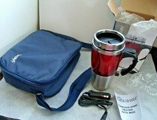 NEW Yorkshire Stainless Steel Heated Auto Travel Mug 13 Ounce  Insulated Tote