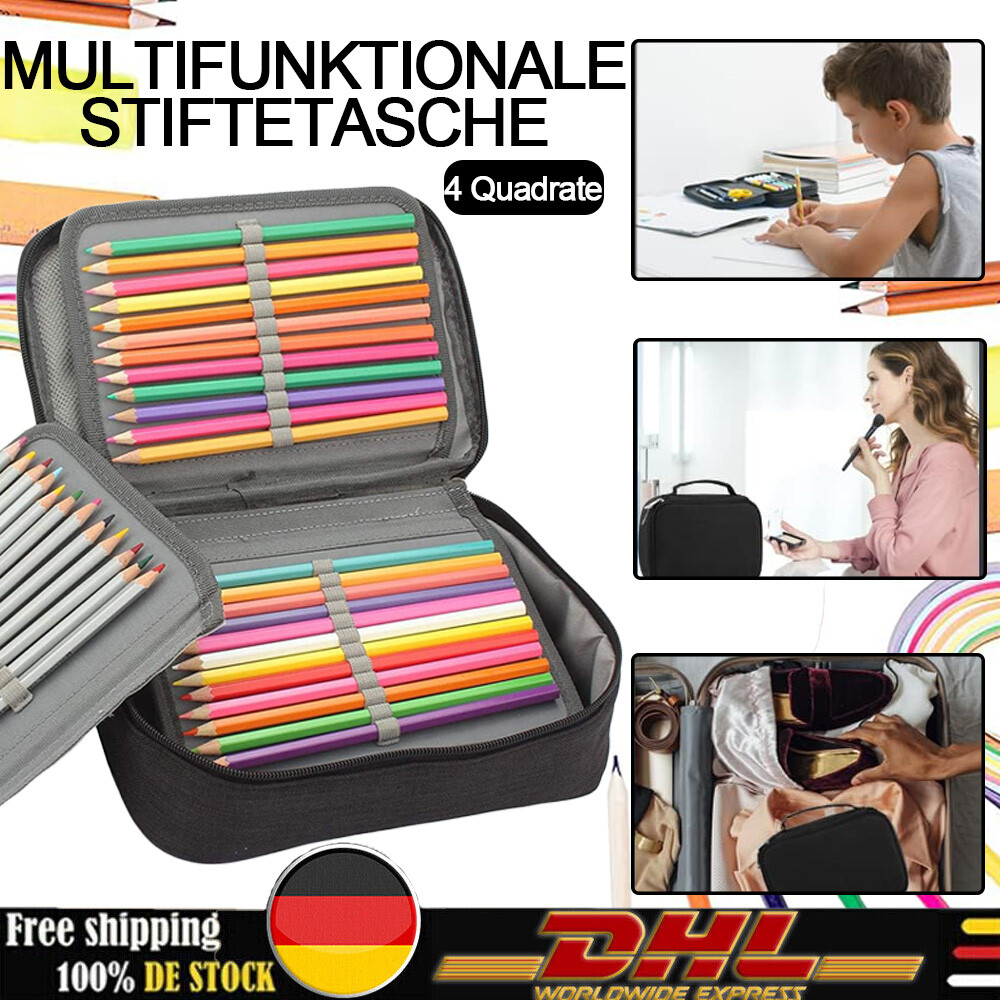 Federmäppchen Mädchen - Großes Stifteetui Mit Klettfach Für Schule & Büro