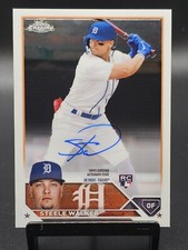 2023 Topps Chrome Steele Walker Rookie Base Auto Detroit Tigers