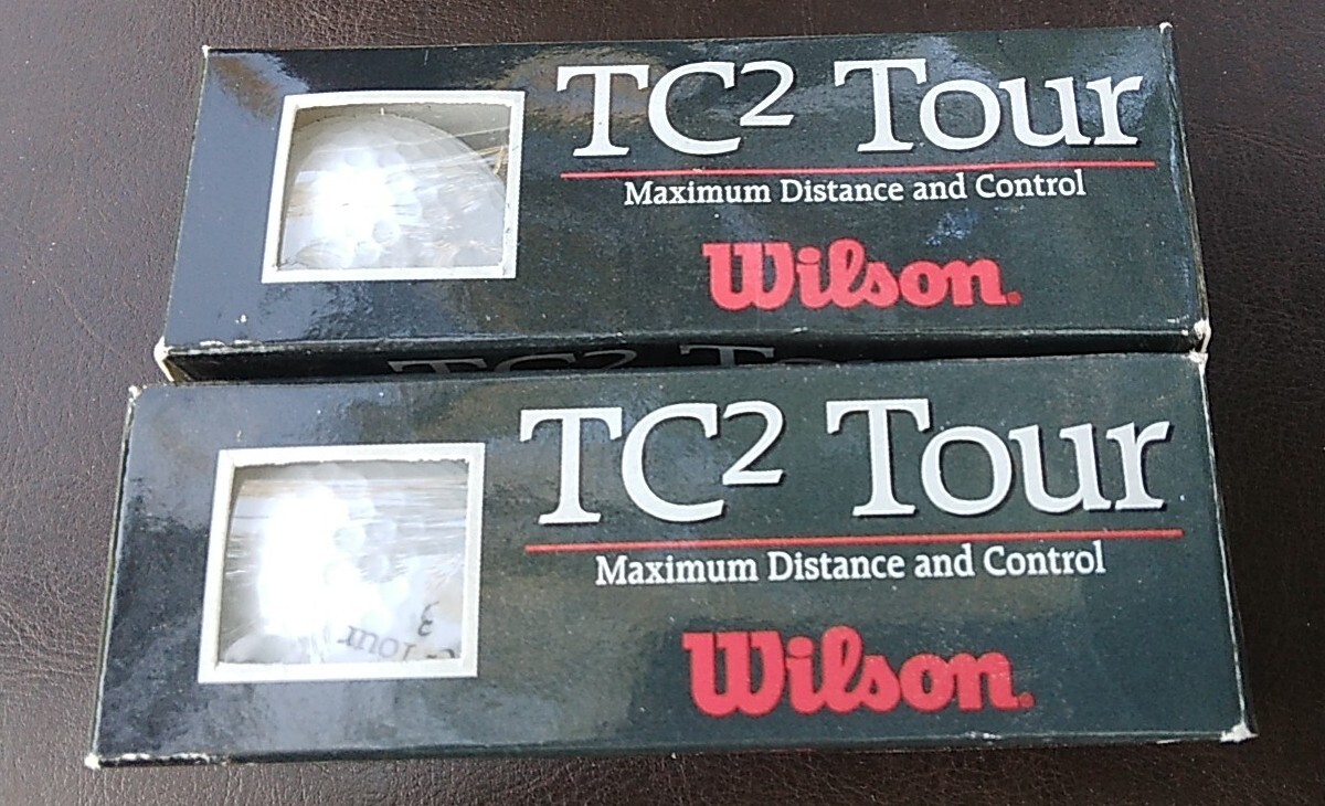 2 Wilson Tc2 Tour Golf Balls (3 Pack) Lot Max Distance And Control New