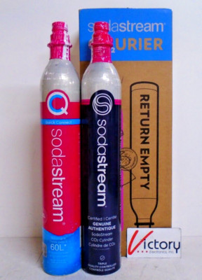 NEW SodaStream CO2 Urier 2-PACK | x2 Quick Connect 60L Carbon Dioxide Cylinders