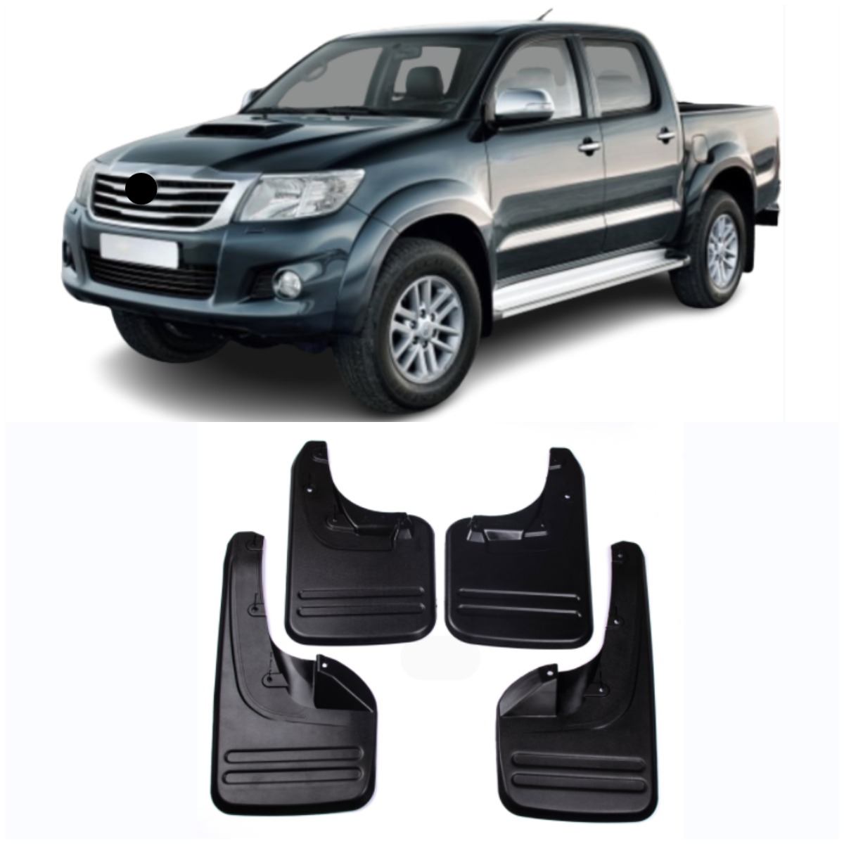 Mud Flaps Fender Splash Guard Mudguards For 2011-2014 Toyota Hilux Vigo-image