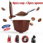 2 Sets Coffee Filter Pod Cup Nescafe Reusable Pod Capsule Refillable Dolce Gusto