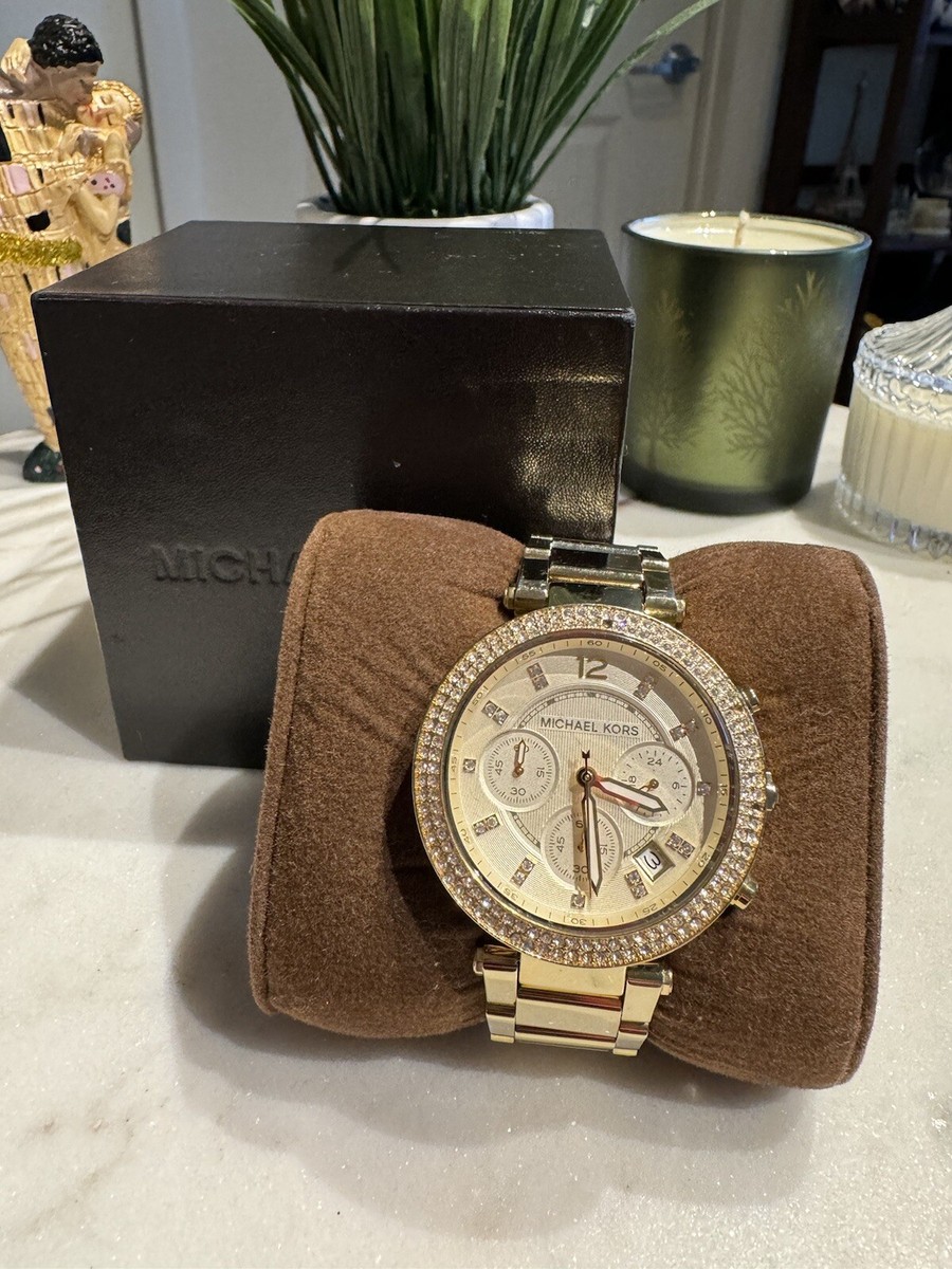Michael Kors Women\'s Watch MK5354 Parker Gemmed Quartz 39mm Gold Stainless Steel Michael Kors Pave Parker Gold Tone MK5354 Women main image 3