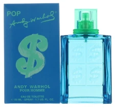 Pop Pour Homme by Andy Warhol for Men EDT Cologne Spray 1.7 oz. New in Box