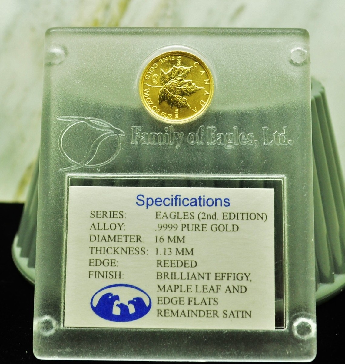 1998 Canada $5 Gold Maple Leaf w/ Privy Mark 2nd Edition & COA 1