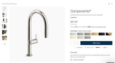 KOHLER COMPONENTS TOUCHLESS PULLDOWN FAUCET: K-28270- VIBRANT POLISHED NICKEL
