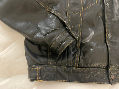 Limited Expess Leather Levi's Jean Trucker Style Jacket Size M | eBay