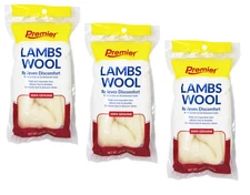 Premier Lambs Wool Relieves Discomfort from Corns & between toes 3/8 oz 3 Pack