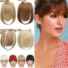 Lady 100 Natural Bangs Clip in Fringe Hair Extensions Front Bang As Human Hair