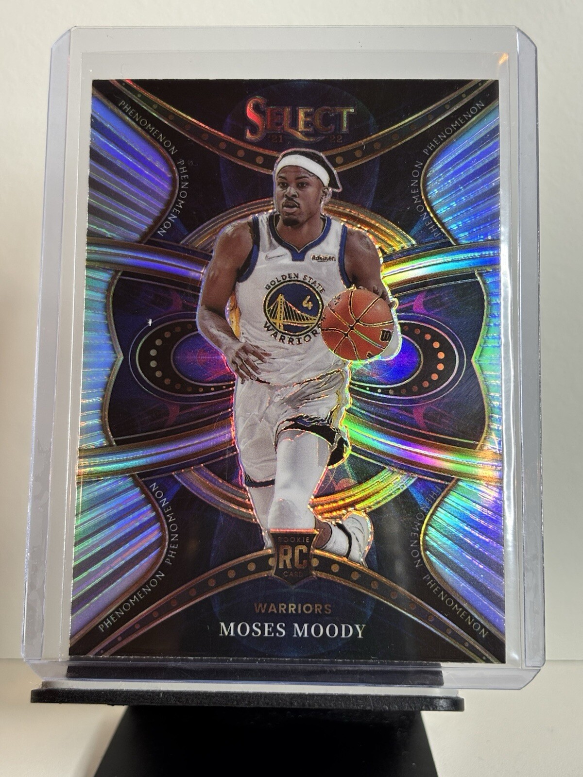 2021 Moses Moody Select Phenomenon Silver Prizm #37 Rare Insert (RC) - Warriors