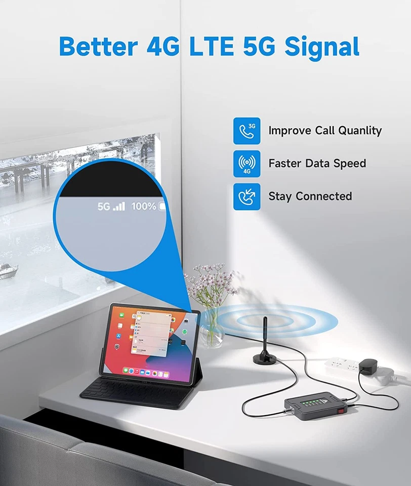 Cell Phone Signal Booster AT&T Verizon 700/850/1700/1900MHz 3G 4G LTE Car/RV Use - Image 3 of 4