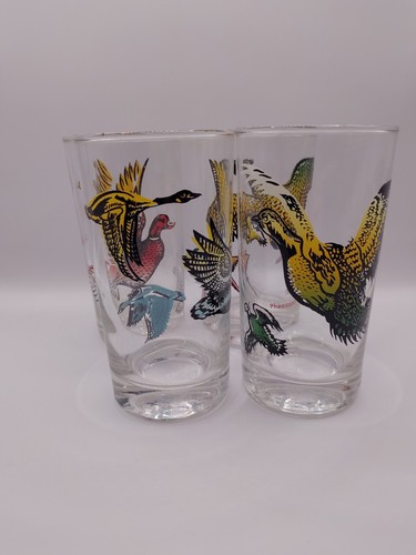Set of 4 Vintage Hazel Atlas Wild Fowl Glasses - Picture 2 of 12