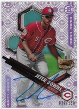 2018 Bowman High Tek Jeter Downs Prospects Purple Rainbow Diffractor /150 Auto