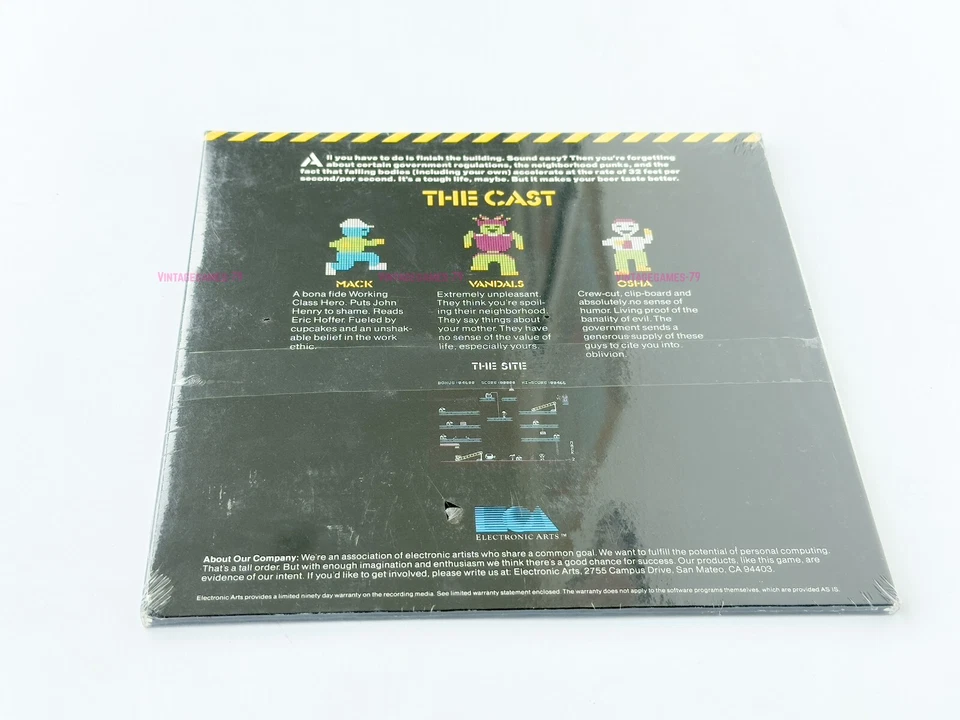 Hard Hat Mack - Electronic Arts - 1983 / Atari 8-bit - Sealed - Image 4 of 4