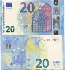 EU European Union France 20 Euro 2015 UNC, prefix UF, printer code U006F6