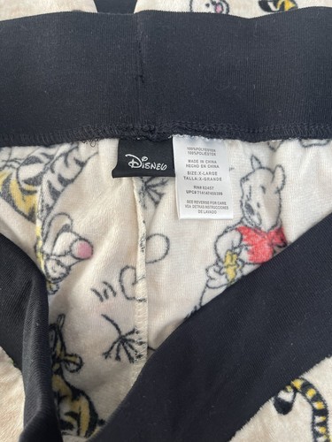 Disney Puuh Fleece Hose Pyjama Lounge XL beige rosa Eeyore Tigger Ferkel Neu ohne Etikett - Bild 5 von 5