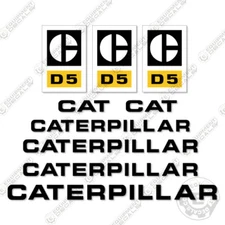 Fits Caterpillar D5 Dozer Decal Kit Equipment Decals 1970's