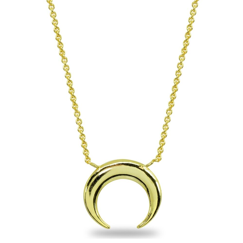 Crescent Moon Necklace Gold-plated Sterling Silver Crescent Moon Necklace Gold-plated Sterling Silver