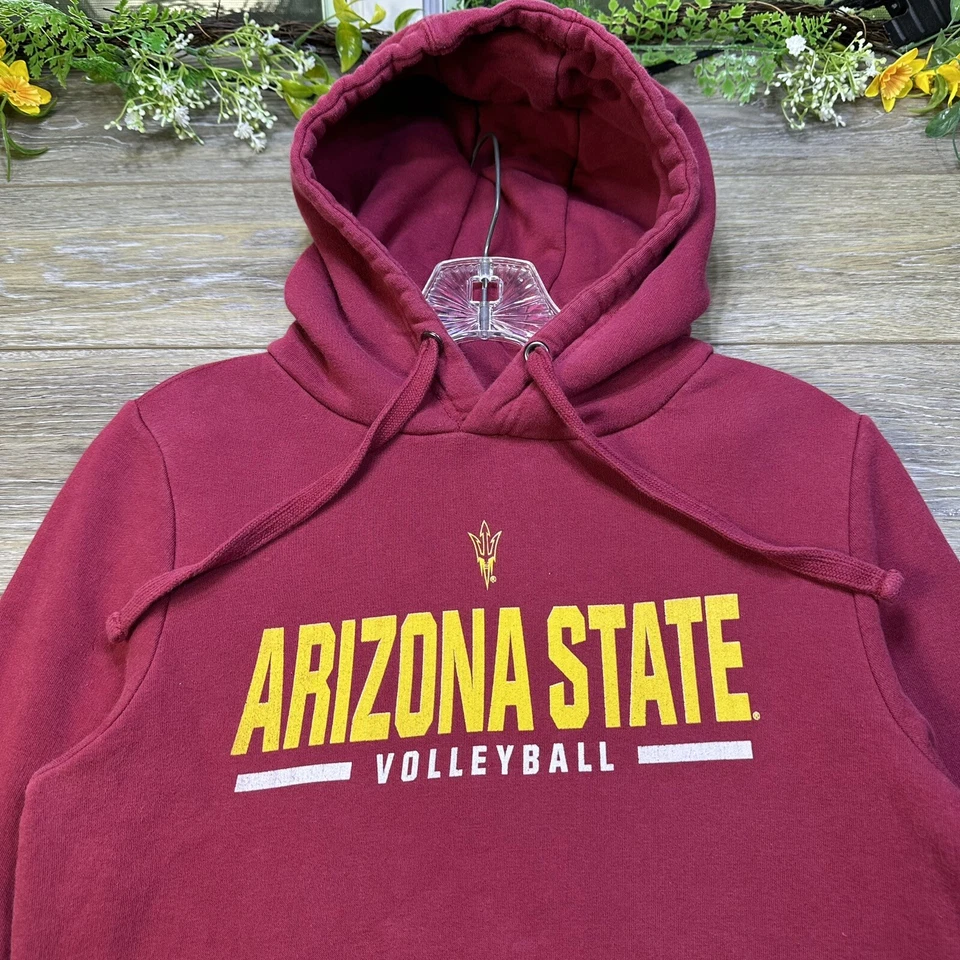 Sudadera Arizona State Talla Pequeña Mujer Granate Rojo Sudadera con Capucha Voleibol Foto 4 de 4