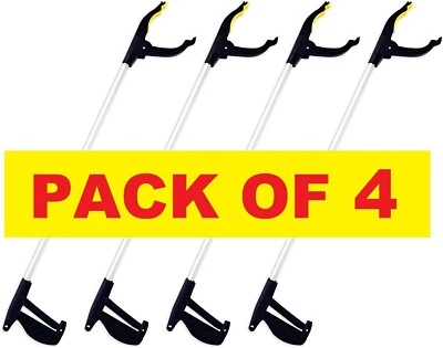 4 X 76cm Litter Picker Tool Rubbish Debris Pick Up Stick Mobility Reach Grabber