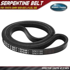 47.17 in Power Steering Serpentine Belt for Toyota Camry 2010-2011 L4 2.5L GAS