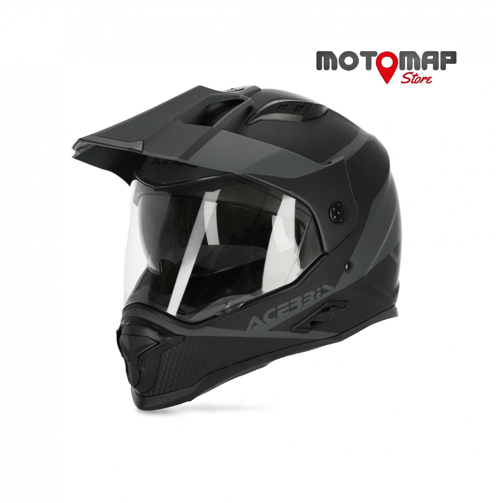 Casco Acerbis Reactive Graffix Vtr nero Maxi Enduro Adventure Tourer