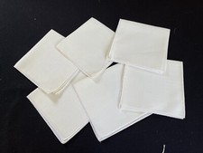 Set of 6 Vintage 1970’s Era NWT Off White Polyester Rayon Dinner Napkins