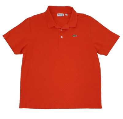 $95 LACOSTE SPORT XXL Polo Shirt Classic Short Sleeve Piqué Peru Orange Mens