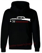 1956 56 CHEVY HOODIE Bel Air 150 210 Classic Muscle Car sweat t shirt