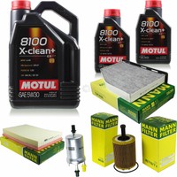 MANN-FILTER Inspektionspaket 7L Motul 5W-30 8100 X-Clean+ FüR Skoda Superb Ii