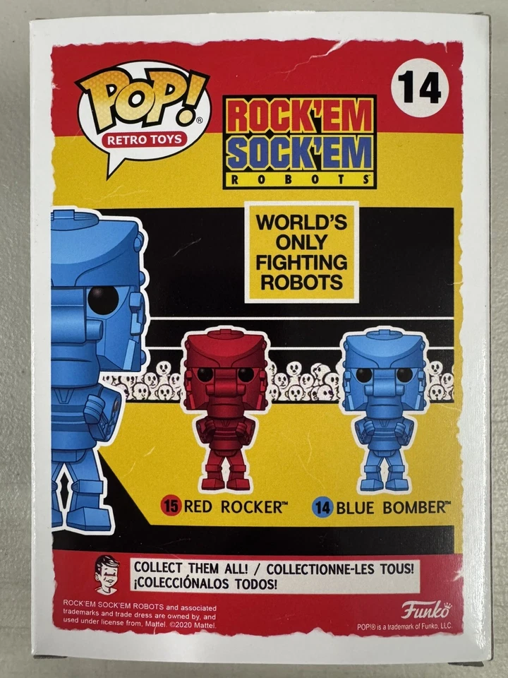 Blue Robot 14 ~ Mattel: Rock'Em Sock'Em Robots ~ Funko Pop Vinyl ~ Retro Toys - Image 3 of 4