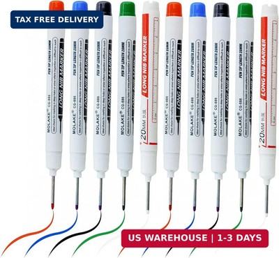 10 Pcs 20MM Long Head Deep Hole Marker Pens,Multi channel long pointed deep hole